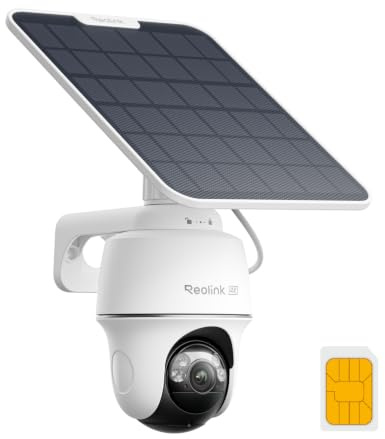 Reolink 4K 3G/4G LTE Überwachungskamera mit SIM Karte, Lokaler Speicher | 360° PT Auto-Tracking, Solar Kamera Outdoor mit 8MP Farbnachtsicht, Person/Auto/Haustiererkennung, Go PT Ultra+6W Solarpanel