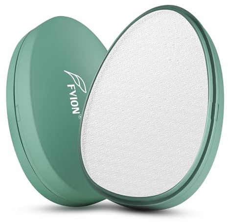 FVION Nano Glas Hornhautentferner mit Schutzhülle - Hochwirksame Fersenfeile Entfernung von harter Haut und Hornhaut - Sicher & Schnell Hornhautentfernung (Grün)