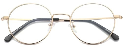 Musivon Blaulichtfilter Brille Damen Herren, Rund Brille Ohne Stärke