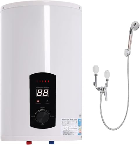 VonVVer Warmwasserboiler 50L - Elektrischer Warmwasserbereiter für Küche 2000W Vertikal Warmwasserspeicher 0.7MPa 25-75°C Temperatur einstellbar (50L)