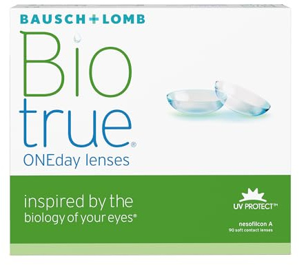 Bausch + Lomb Biotrue ONEday Tageslinsen, sphärische Kontaktlinsen, weich, 90 Stück/BC 8.6 mm/DIA 14.2 mm / -2.00 Dioptrien