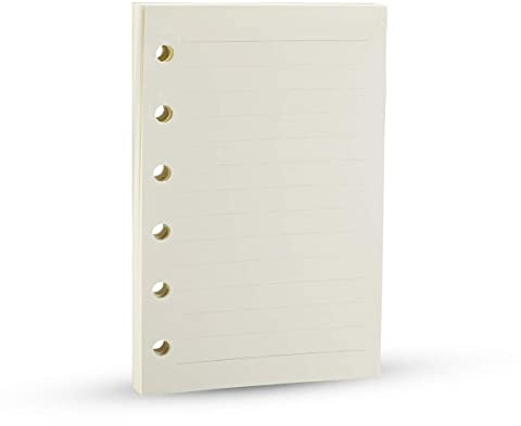 A7 Planner Refill, A7 Agenda Refill Paper Rulled Line for 6 Rings Filofax, Personal Mini Journal Inserts, 6 Holes/100gsm,Pocket Size 4.84 x 3.23'', Harphia