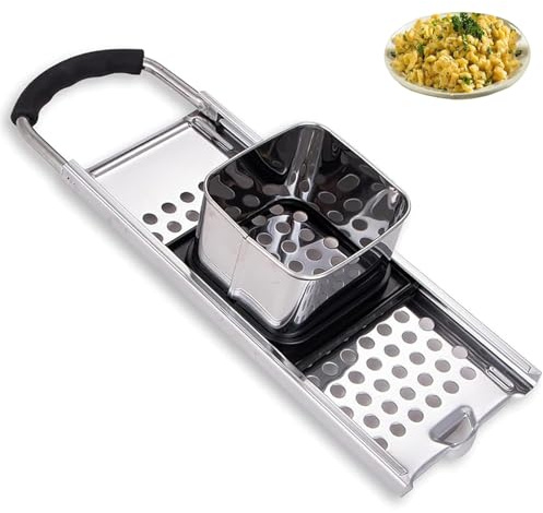 Spätzlehobel, Spätzlereibe, Spätzlesieb Edelstahl, Spätzlepresse mit Gummigriff, Spätzle Spätzlebrett Reibe Hobel Rostfrei für Herkömmliche Töpfe bis 30CM