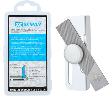 XCMAN Alpine Ski Snowboard Hard Aluminum Racing Side Edge Bevel Angle File Guide CNC Made with Clamp Device-1°