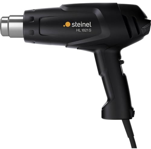 Steinel 68929 Heißluftpistole HL 1821 S schwarz, 1800 W Heißluftfön, 500° C,2-Stufen-Gebläse, Thermosicherung, 2.2 m Kabel
