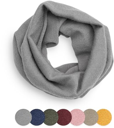 Ehrenkind® Schlauchschal für Kinder aus Feinster Merino Schurwolle | Grau | Made in Germany | Unisex Loop Schal | Halstuch | Ideal im Herbst und Winter