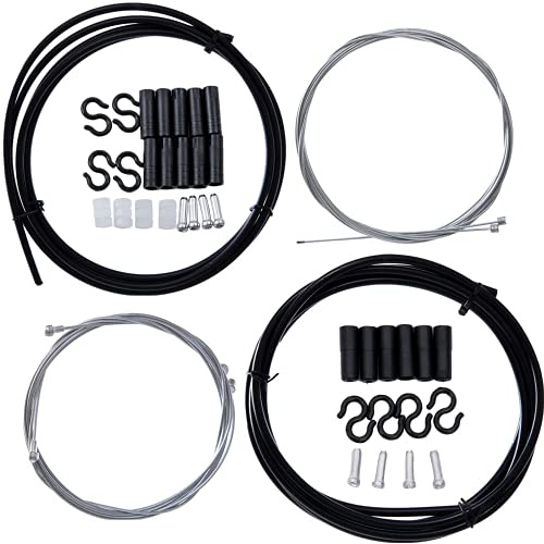 YBEKI 2-in-1 Fahrrad Bremskabel & Schaltzug Set – Hochwertiges Universal-Kabelsatz für MTB, Rennrad, Trekkingbike – 2m Schaltzug + 2.5m Bremskabel (PVC-beschichtet, rostfrei, wärmebehandelt)
