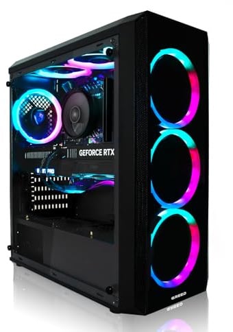 Greed® MK2 - High End Gaming PC - AMD Ryzen 7 5700X & Nvidia Geforce RTX 5060Ti - Ultra Schneller RGB Computer + 4K Raytracing Rechner mit 4,60 GHZ - 32 GB DDR4 RAM - 1TB SSD - WLAN + W11 Pro