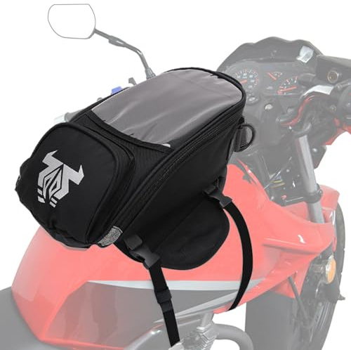 Tankrucksack Motorrad Magnet,Motorrad Tasche Klein wasserdichte Handytasche | mit Starkem Magnet Großem Fenster Universal für die meisten Sport und Roadster Motorräder