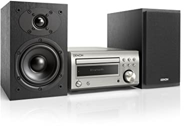 Denon D-M 41 Kompaktes HiFi-System mit 60W Ausgangsleistung Premium-Silber/Schwarz