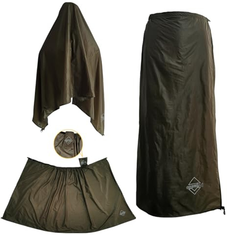 onewind Regenrock für Männer Frauen, Wasserdicht Ultraleichte Halber Poncho | Nylon Regenhose Kilt Winddichte Regenbekleidung Liner für Camping Wandern Rucksackreisen