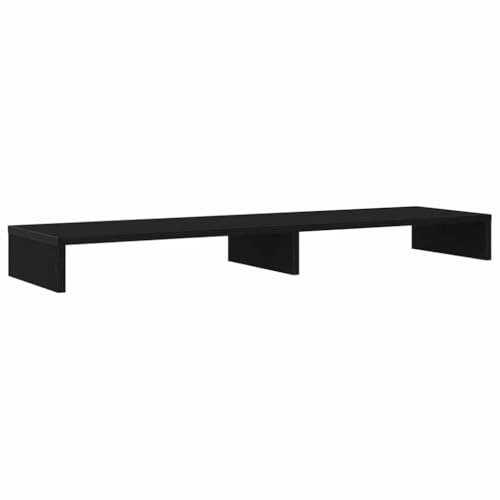 vidaXL Monitorständer Schwarz Eichen-Optik 100x27x10 cm Holzwerkstoff