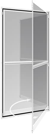 Windhager Fliegengitter Balkontür EXPERT 100 x 210 cm weiß, Pendeltür mit Alurahmen ohne Bohren, Insektenschutz für Balkon und Terrasse, Mückenschutz Schwingtür, einfache Montage, langlebig, 03240