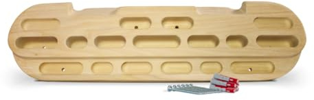 Secoroco Kletterboard aus Holz - Natur Trainingsboard zum Boulder, Kletter- und Krafttraining, Griffbrett für Finger- und Unterarmtraining