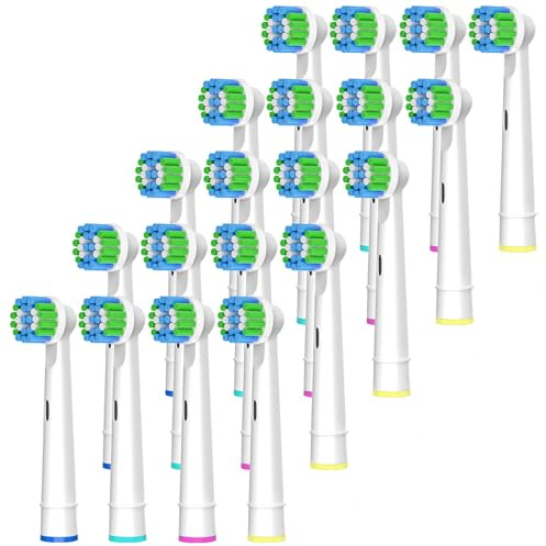 20 Stück Aufsteckbürsten Kompatibel mit Oral B Aufsteckbürsten, Professionelle Bürstenköpfe passend für Oral B Elektrische Zahnbürsten, Weiß.
