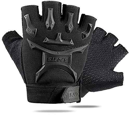 Fahrradhandschuhe für Kinder, Jungen, Mädchen, 4-8 Jahre, halber Finger, Fahrradhandschuhe, MTB, Straße, Halbfinger, Kinder, Sport, Fahrradhandschuhe, rutschfest, für Fahrrad, Scooter, Skaten,