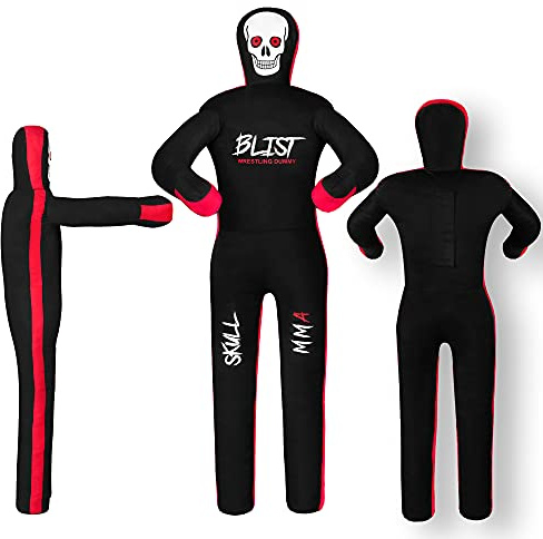 Blist MMA Grappling Dummy Judo Boxsack Brazilian BJJ Jiu Jitsu Sitzposition Wrestling Kampfsport Boxen Karate Training (Ungefüllt), Schwarz, 177,8 cm