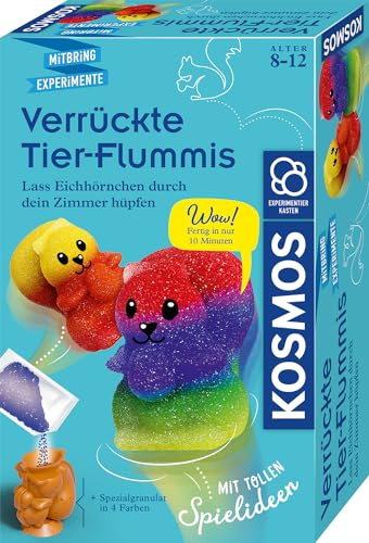 Kosmos Verrückte Tier-Flummis, Flummis selber Machen | DIY-Set für Kinder, lass Eichhörnchen durchs Zimmer hüpfen, Experimentierkasten für Kinder ab 8 Jahre