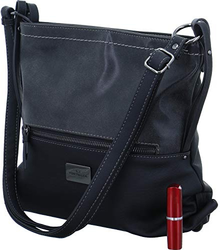TOM TAILOR Elin Damen Umhängetasche Crossbody Bag Mittelgroß Schwarz