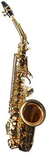 Monzani MZAS-90L Alt Saxophon für Einsteiger, Leichtgewicht, Volle Klangqualität, Einfache Ansprache, Inklusive Mundstück und Hardcase, Ideal für Anfänger