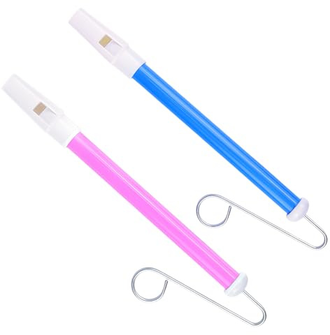 2 Stück Slide Whistle, Kazoo Instrument, Metallgleitflöte mit Edelstahl-Gleitstangen, Kunststoff lotusflöte für Kinder, Professionelles Musikinstrument für Anfänger