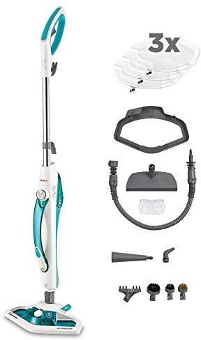 Polti Vaporetto SV450 Double, 2-in-1 Dampfmopp mit Handgerät | 1500 W Leistung, 13 Zubehörteile inklusive, Aufheizen in 15 Sekunden, Herausnehmbarer Wassertank, VaporForce-Bürste