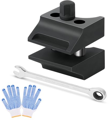 vsshe Federbein Spreizer, Suspension Split Hub, Federbein Spreizwerkzeug mit Geteilter Nabe, Spreizer Werkzeug kfz mit Handschuhen und Schraubenschlüssel für Fahrzeugwartung, Doppelkopf Design