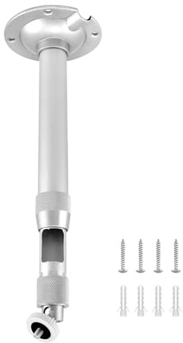 QWORK® Beamer Halterung Decke oder Wandhalterung - Verstellbarer 20-40cm – Universal 1/4 Gewinde - für Mini Beamer, Digitalkamera, Camcorder