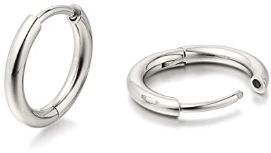 Limerencia Titan Creolen Ohrringe für Damen Herren, G23 Medizinische Hypoallergen Gesundheitsstecker Hoop Ohrringe, 8-14 MM Ohrringe für empfindliche Ohren Mode Damenschmuck