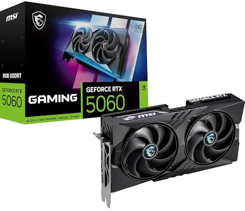 MSI GeForce RTX 5060 8G Gaming OC - 8GB GDDR7 (28Gbps/128-bit), PCIe 5, Boost: 2625 Hz, HDMI 2.1b, DisplayPort 2.1b