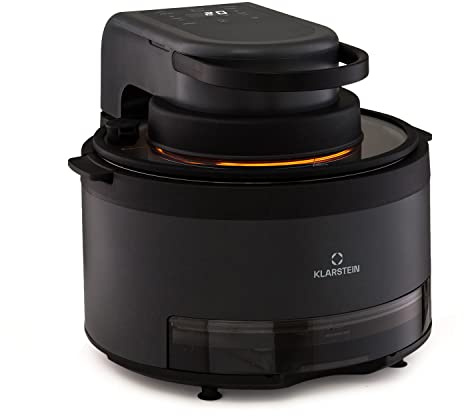 Klarstein Heißluftfritteuse 2-in-1, Airfryer mit Dampffunktion, Heissluftfritteuse zur Schnellaufheizung, Air Fryers mit 6 Programmen, Air Fryer XL, Heißluft-Fritteuse Extra-Zubehör, 5 L, 1250 W