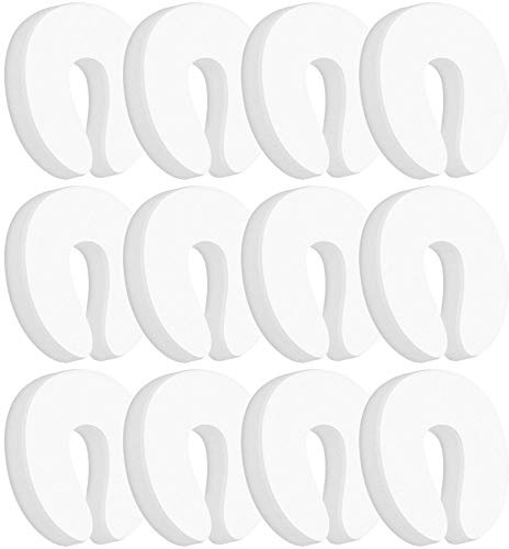 WELLGRO Klemmschutz - Schaumstoff Türstopper, 10 x 9,5 x 1,5 cm (LxBxH), weiß - Menge wählbar, Stückzahl:12 Stück
