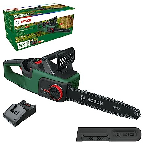 Bosch Home and Garden Bosch Akku-Kettensäge AdvancedChain 36V-35-40 (zum Schneiden durch härtestes Hartholz; 36-Volt-System; Kettengeschwindigkeit: 14 m/s; 1 x 2,0-Ah-Akku und Ladegerät)