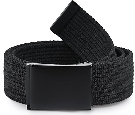 Ladeheid Gürtel Herren Verstellbarer Stoffgürtel aus Baumwolle Gürtel ohne Löcher für Männer Geeignet für Arbeit, Reisen oder Männergeschenke 120 cm x 4 cm P10