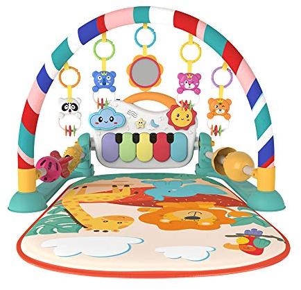 Eners Baby Spielbogen Baby Spieldecke mit Musik & Lichtern – Pädagogisches Spielzeug für Baby & Kleinkinder 0-24 Monate, Grün