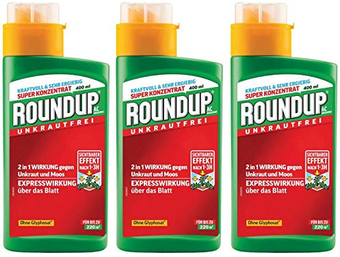 ROUNDUP AC Unkrautfrei Konzentrat 1,2 l - wirkt als nicht selektives Blattkontaktherbizid auf praktisch alle grünen, wachsenden Pflanzen.