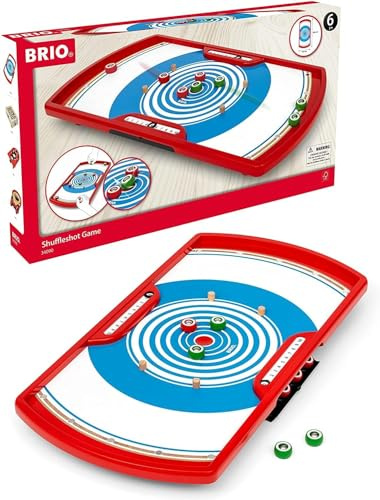 BRIO 34090 Shuffleshot - Spannendes Geschicklichkeitsspiel für 1-4 Spieler - Empfohlen ab 6 Jahren