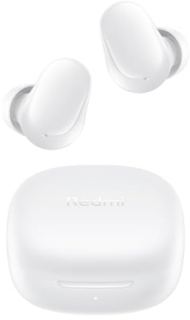 Redmi Buds 6 Play - In-Ear Kopfhörer, 36h Akkulaufzeit, 10mm Dynamik-Treiber mit 4 EQ-Einstellungen, AI-Geräuschunterdrückung für Anrufe, Bluetooth 5.4, Schnellladen für 3h Musik in 10 Minuten,White