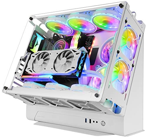 Mars Gaming MCBW PC Gehäuse Weiß ATX, mATX, Mini-ITX Tower mit gehärtetem Glas