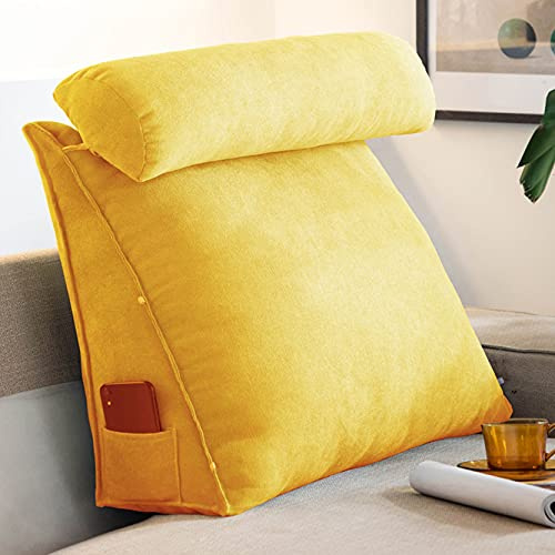 LuminescentDream Nordic Triangle Keilkissen mit Nackenstütze,Keilkissen Dreieckkissen Flex Rückenstütze Verstellbares Rückenkeilkissen Schlafsofa Bürostuhlauflage Lesekissen,Lesekissen