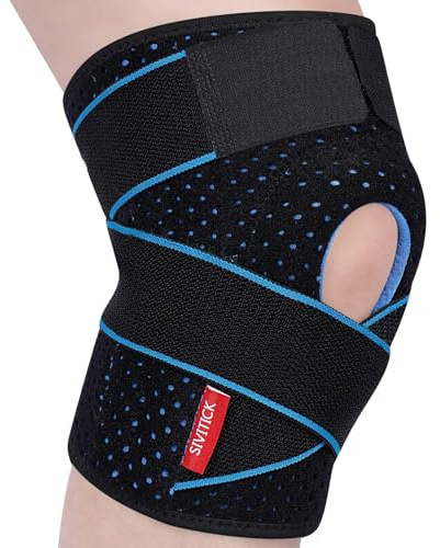 SIVITICK Kniebandage Damen Männer Einstellbare Kniestütze mit Seitenstabilisatoren & Patella Gel Pad Orthopädische Bandage knie Meniskus Arthrose 1 Stück Unisex
