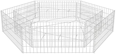 vidaXL Sechseckiges Gabionen-Hochbeet 200x173x40 cm