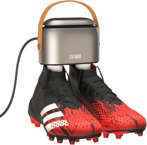 SOTHING Schuhtrockner, Skischuhtrockner mit Ozon-Funktion, 95W Schnelltrocknung, Digitaldisplay, 3 Temperaturstufen, 1-9H Timer, 30 cm ausziehbarem Schlauch, für Schuhe, Stiefel & Sporthandschuhe