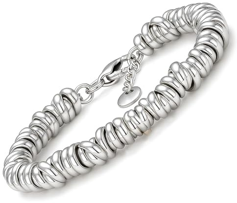 SAGA GIOIELLI® armband damen mit ineinander verschlungenen Knoten aus Edelstahl