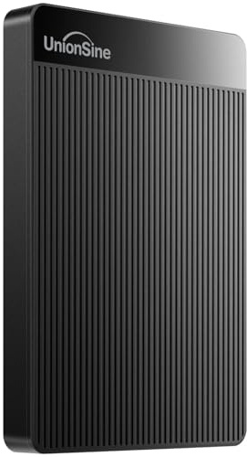 UnionSine Externe Festplatte 1TB ultradünn tragbar 2,5 Zoll USB 3.0, SATA, Festplattenspeicher für PC, Mac,TV, Wii U, Xbox, PS4 (Schwarz) HD2510