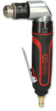 KS Tools Druckluft Winkelbohrmaschine 3/8 SlimPOWER 515.5465 I Winkelbohrmaschine Druckluft mit Zahnkranzbohrfutter-Spannweite bis 10mm I Ideal für Karosserien