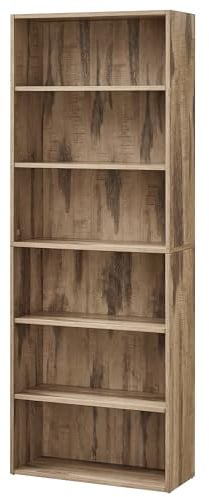 VASAGLE Custos Kollektion - Bücherregal 6 Ebenen, Standregal, Aufbewahrungsregal, verstellbare Einlegeböden, für Wohnzimmer, Homeoffice, Schlafzimmer, Kamelbraun LBC166T50