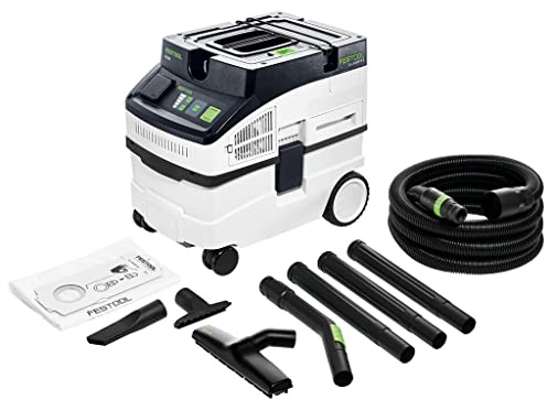 Festool Staubsauger CT 15 E-Set CLEANTEC – Absaugmobil, 15 l | Inkl. Saugschlauch, SELFCLEAN Filtersack, Bodendüse, Fugendüse & Polsterdüse – sofort einsatzbereit