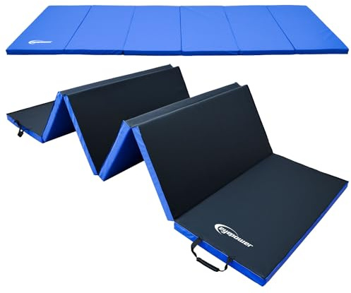 eyepower Turnmatte klappbar viele Größen - dicke Gymnastikmatte & Weichbodenmatte für Zuhause - Faltbare Sportmatte für Yoga, Fitness, Turnen & Matte für Kinder - Fallschutzmatte Outdoor