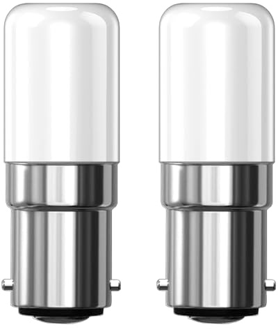 Tupolife Nähmaschinenlampe 2W 220V/240V Bajonett B15D LED Warmweiß, 2 Stück | ersetzt Nähmaschine Glühbirne 240V 10W 15W 20W Halogenlampen, B15 Bajonettfassung Nicht Dimmbar Leuchtmittel